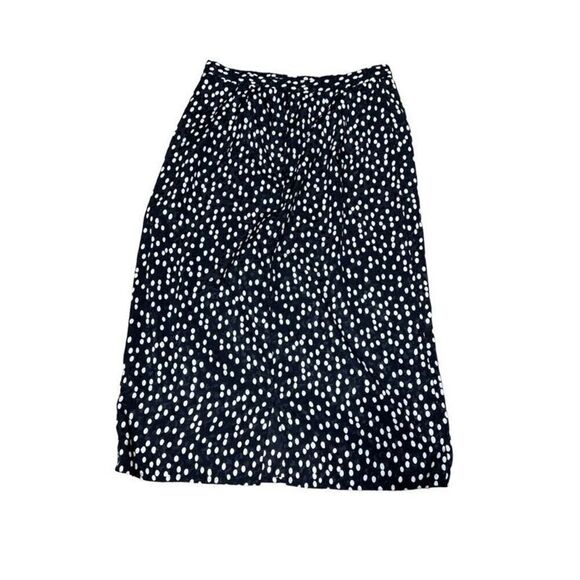 Maggy Boutique Silky Black and White Polka Dot Straight Skirt Size 6 - Picture 2 of 3